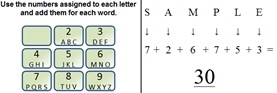 Addition with Multiple Addends - Theme Words -  Math Worksheet Sample #1