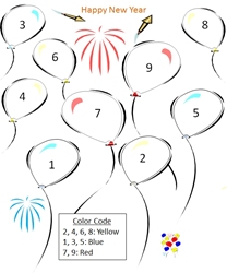 Color by Number - Single Digit -  Math Worksheet Sample #7