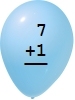 Add the Number - Add One -  Math Worksheet Sample Dynamic (New Year Balloons)