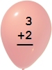 Add the Number - Add Two - Math Worksheet SampleDynamic (New Year Balloons)