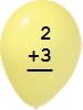 Add the Number - Add Three - Math Worksheet SampleDynamic (New Year Balloons)