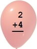 Add the Number - Add Four -  Math Worksheet Sample Dynamic (New Year Balloons)