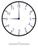 Time - Hour - Write the time (__ : __ format) - Set 2 -  Math Worksheet Sample Dynamic