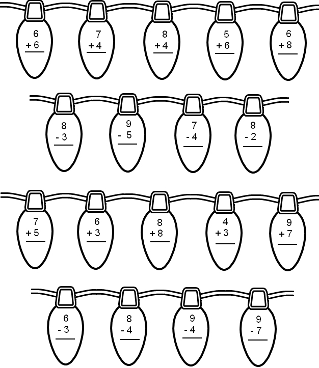 Christmas Addition & Subtraction Worksheet | Squarehead ...